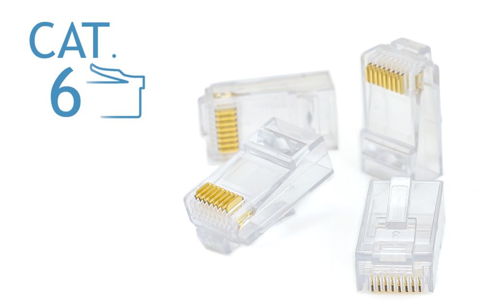 C6 Unshielded - RJ45 Plug for Cat 6 UTP Cable
